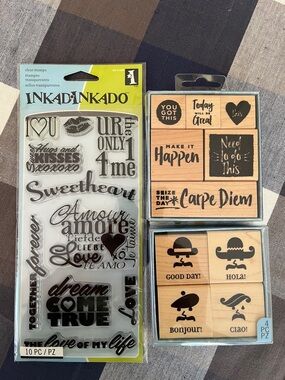 Inkadinkado Craft Stamps Set of 3 Sets New